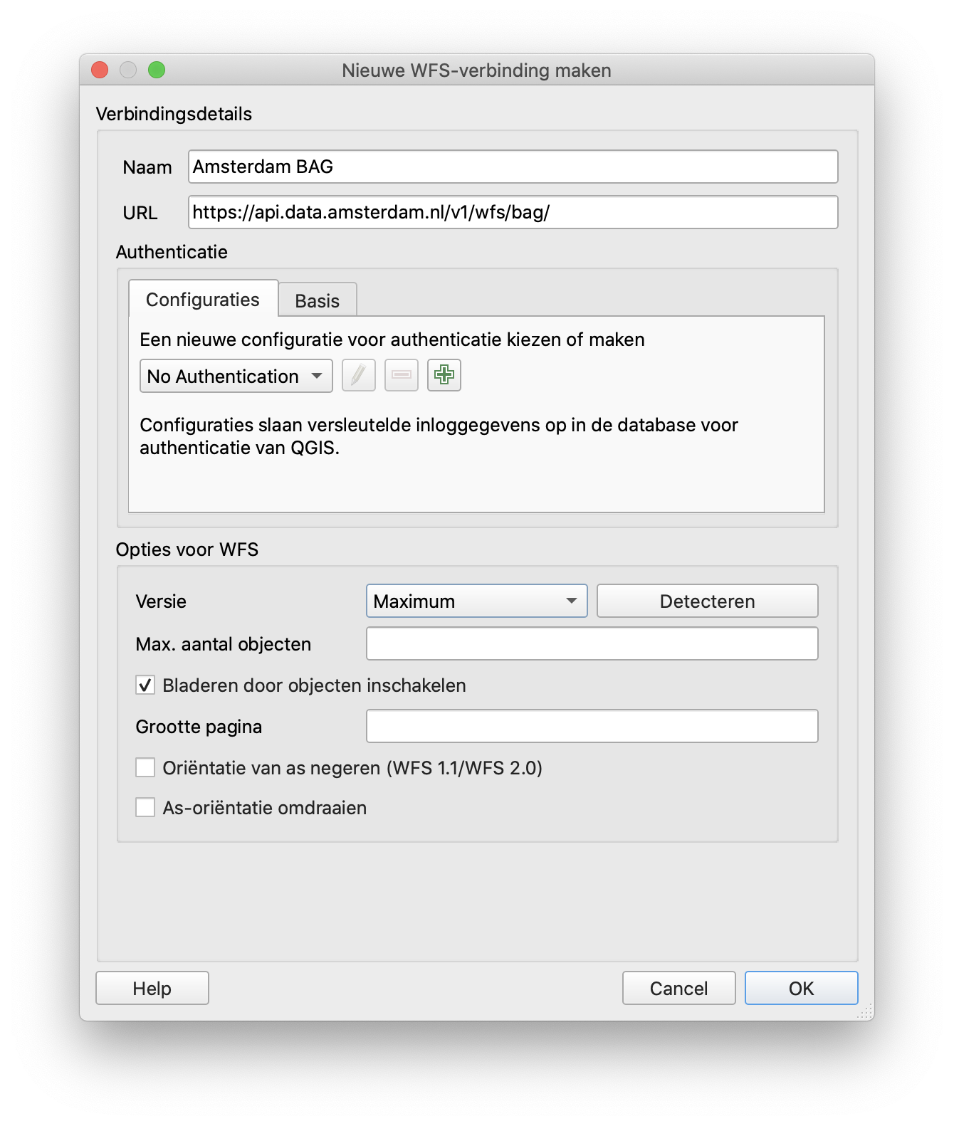 Voorbeeldafbeelding van QGIS